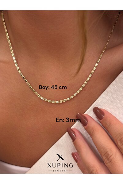 Butik XUping 14K Desenli Ezme Kolye