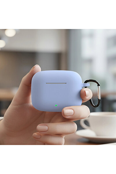 Huawei CaseOnn FreeBuds SE 4 ANC Kılıf Askı Aparatlı Mat Silikon Mavi