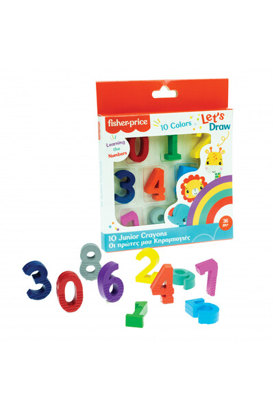 FISHER PRICE Fisher-Price Ας ζωγραφίσουμε Σετ κηρομπογιές με αριθμούς 10 τεμ.