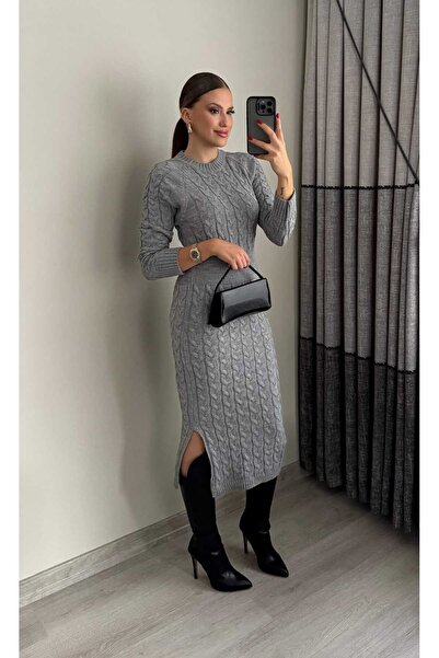 Miasista Örgü Detay Triko Elbise