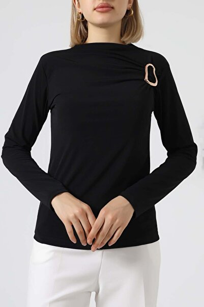 Sabr Bluză Sandy cu cataramă pe jumătate de gât – Bluză Sandy modernă și eleg...