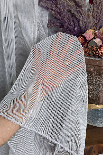 Brillant Gri File Yumuşak Dokulu Ütü İstemez Kırışmaz Yeni Sezon Salon Oda Tül Perdesi