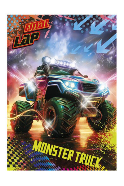 CARS Final Lap Vehicle Monster Truck Elastic Folder A/4
