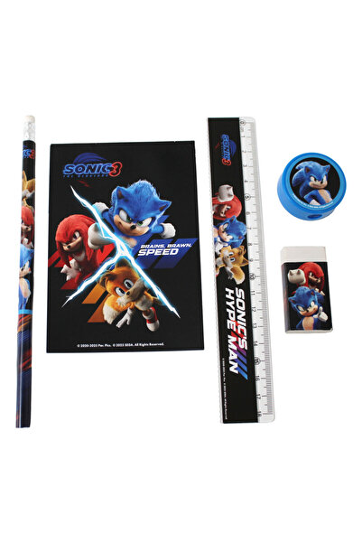 Sonic Hype Man Hedgehog Stationery Set, 5 pcs