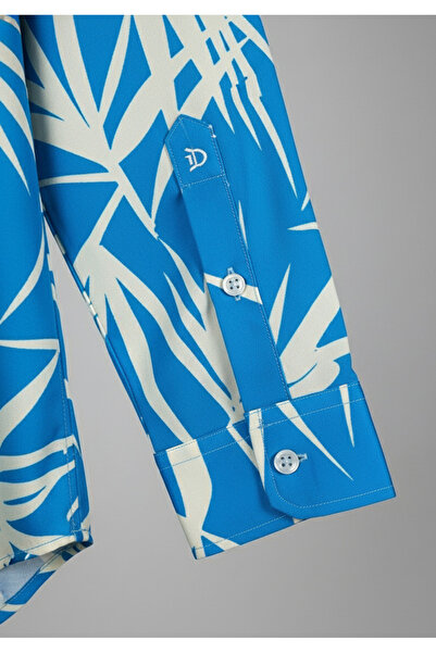 YusGos Long Sleeve Cotton Fabric Patterned Easy Iron Regular Fit Premium Men's Shirt