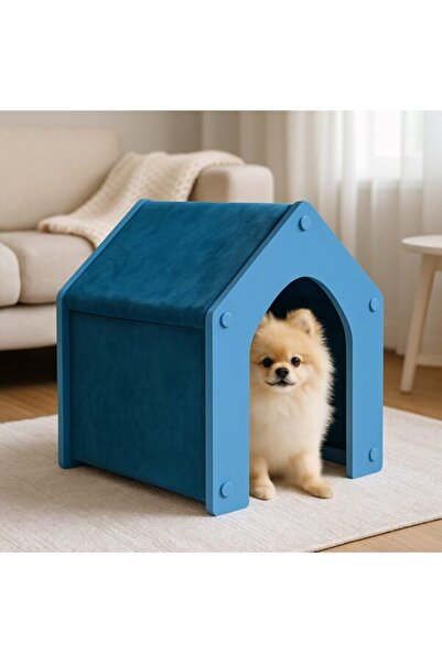 CASA PUFOSULUI Premium indoor dog house for companion dogs model Cozy Blue