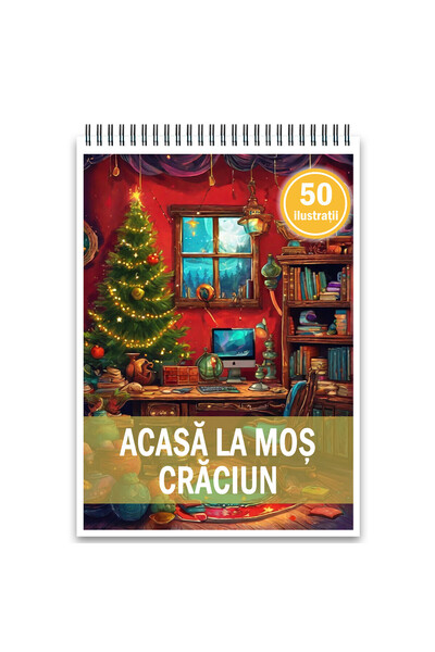 Legendary Gifts Carte de colorat, 50 de ilustrații, Casa lui Moș Crăciun, 106 pagini, Format: A5