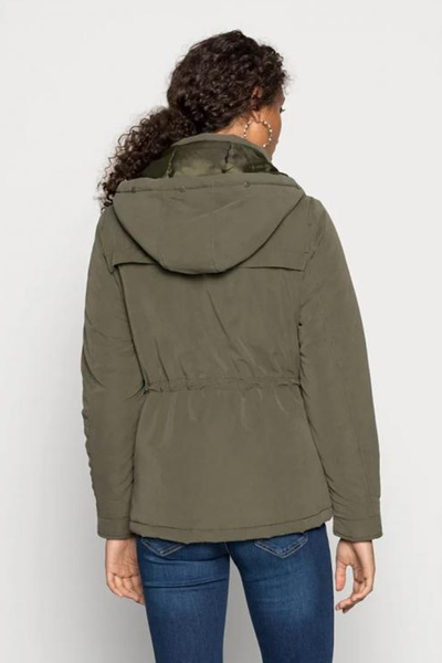 ONLY Onlnewstarline Regular Fit Μαλακό Παλτό με Λεπτομέρεια από Φτερά με κουκούλα ΠΑΛΤΟ 15297128