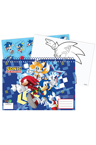 Sonic Rush the Hedgehog A/4 spiral sketchbook with 40 sheets and stickers