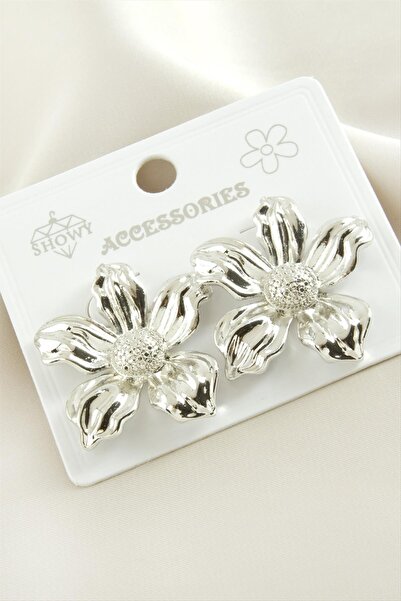 Marsilyan Daisy Metal Earrings