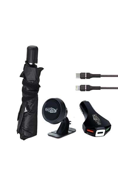 Bastec صندوق سيارة | مظلة سيارة + حامل جوال + شاحن سيارة وكابلين شحن