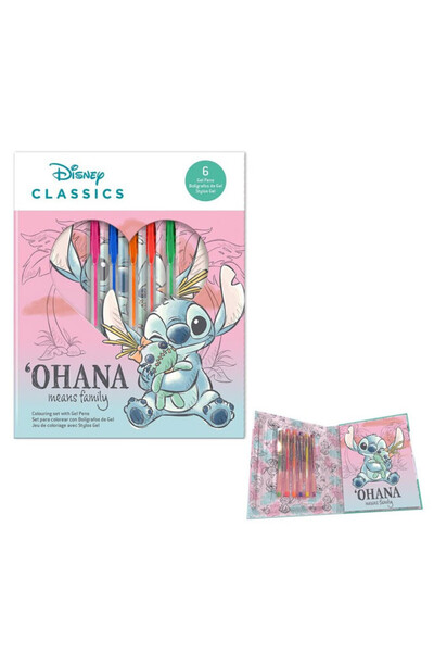 Stitch Disney Lilo și Cheeky set caiet + stilou cu gel