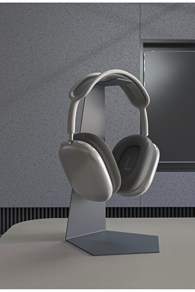 alfams by fmsa Metal Desktop Headphone Stand, Modern Minimal Design, Headphone Hanger with Non-Slip Base Anthracite