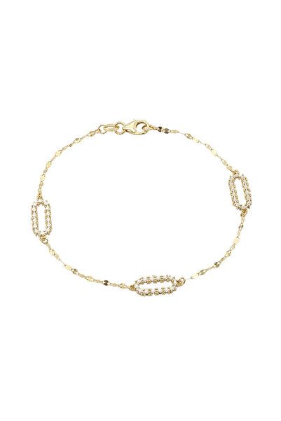 Bijuteria SORELLY Brățară din aur de 14k cu agrafe și zirconiu