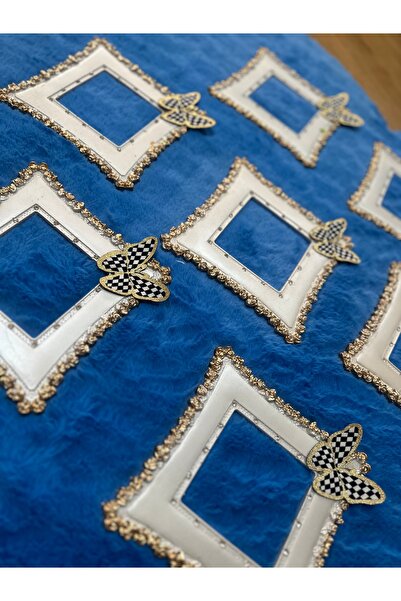 Marrone Gold Detailed 7-Piece Socket Frame Bell Ornament Key Frame Complete Set