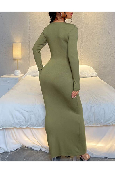 Sheya Shein maxi dress, khaki