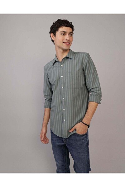AMERICAN EAGLE قميص AE Slim Fit Everyday بأزرار