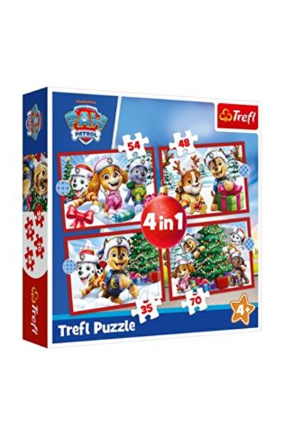 SHOPIENS 4-in-1 Christmas Puzzle Set with Paw Patrol Design - Trefl