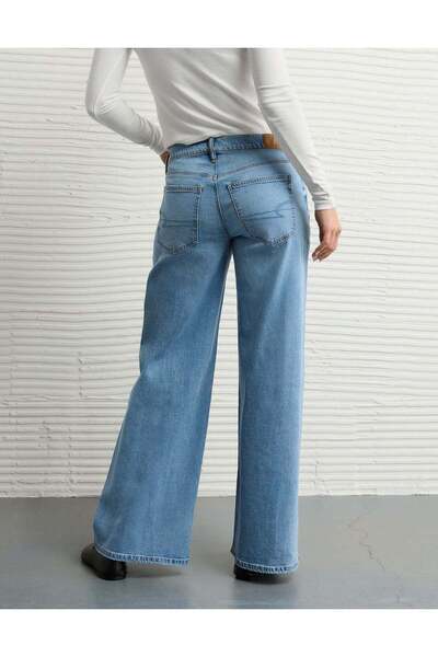 AMERICAN EAGLE بنطلون جينز AE Stretch Patchwork منخفض الارتفاع وواسع الساق للغاية