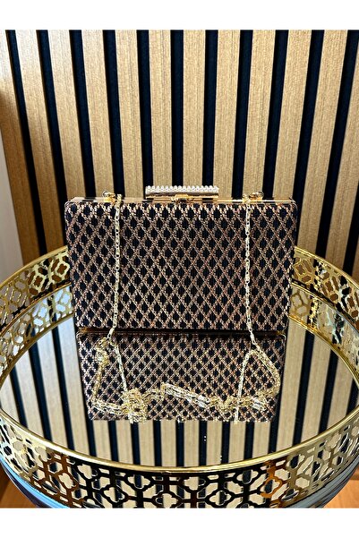 AZA Kadın Abiye Tel Kırma El İşlemeli Çanta