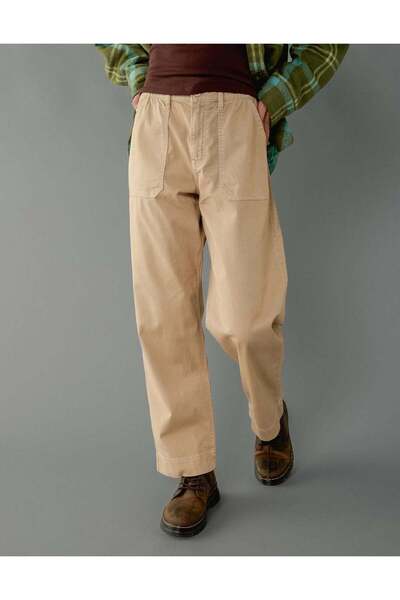 AMERICAN EAGLE AE Dreamy Drape Stretch Super High-Waisted Baggy Wide-Leg Pant