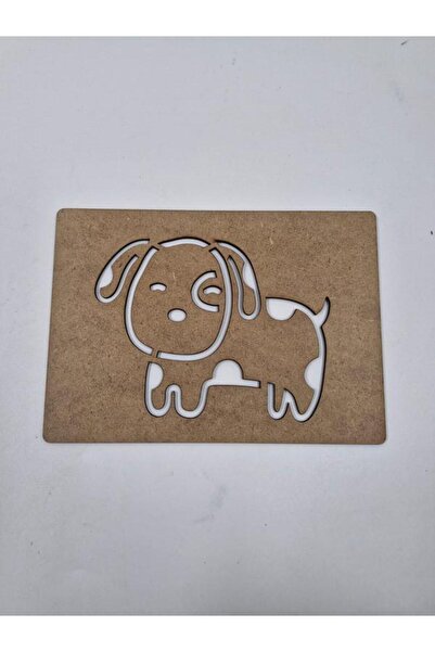 Mu Art Ahşap 1 0 قطعة لوحة رسم خشبية على شكل كلب من مونتيسوري، نشاط فني يدوي ...