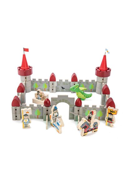 Tender Leaf Toys Set de joaca din lemn - Castelul dragonului -