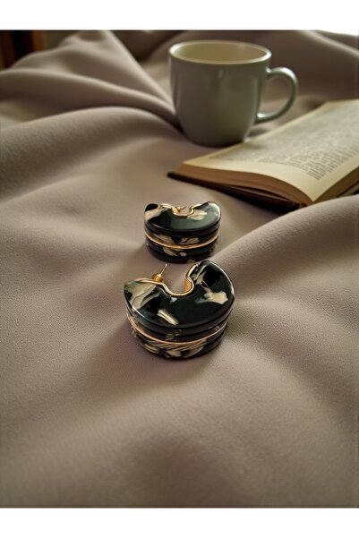 Bo Takı ve Aksesuar Colorful Half Hoop Earrings