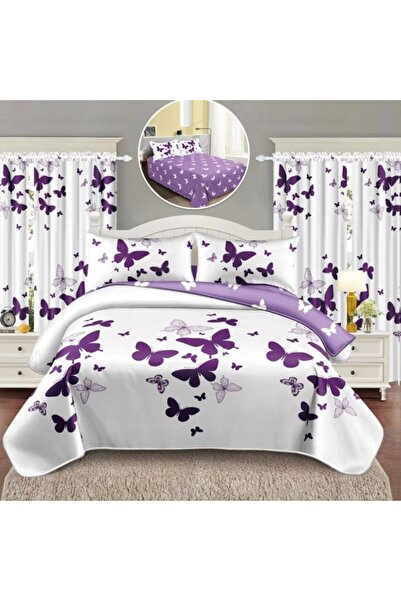 CumparaMisim Single Bed Linen, FINET, 6 pieces, with 2 DRAPERIES INCLUDED