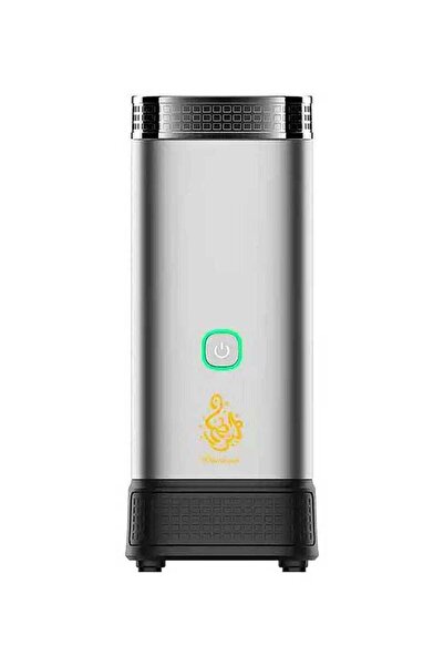 Bukhoon Upgraded Electronic Car Incense Burner with Built-in Oud Box and Lock (Gray)