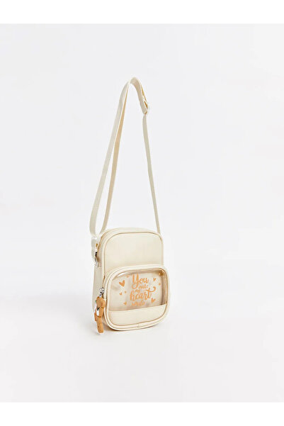 LC Waikiki LCW ACCESSORIES Чанта за през рамо в екрю цвят, кожена, за момиче