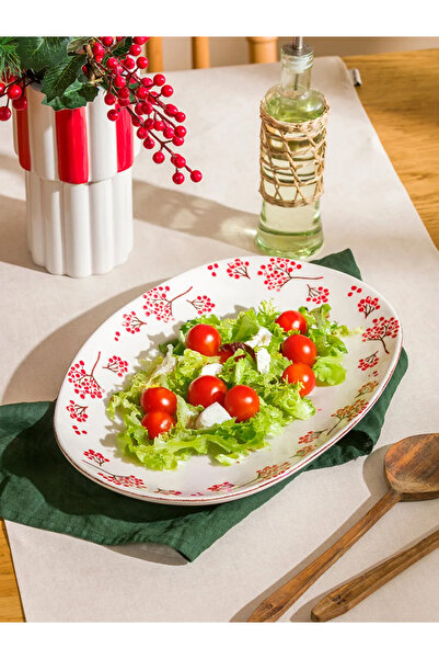 LC Waikiki Lcw Home Mixed Printed Ceramic Salad Plate 36 cm