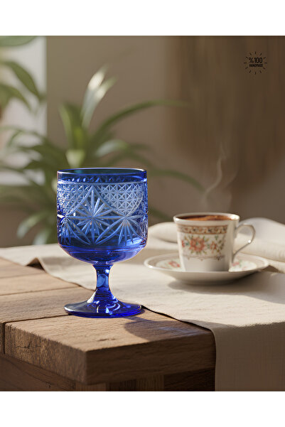 AKDEN STORE Kesme Kristal Dekor Akça Bardak,Magnolia Kasesi