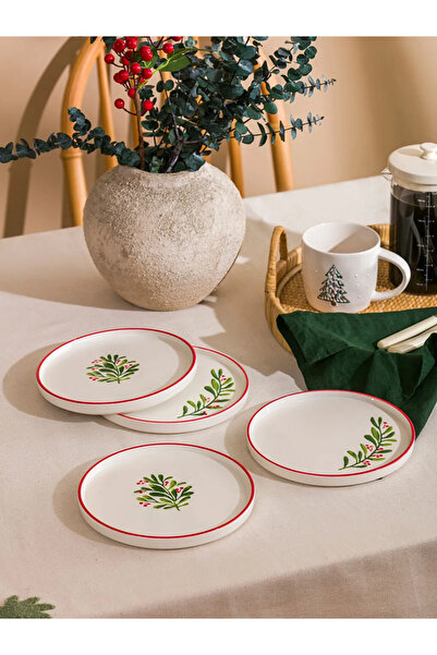 LC Waikiki Lcw Home Mixed Kokina Printed Pie Plates Set of 4 20 cm