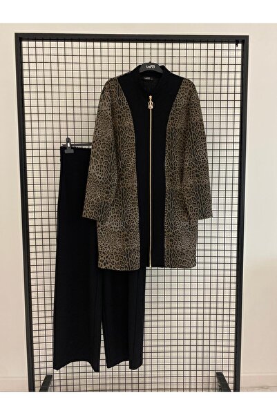 Armine TREND Plus Size Patterned Fabric Trouser Suit-25Kt674