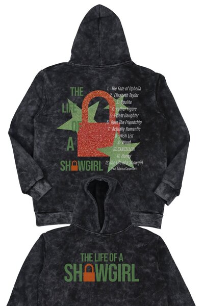 Fuddy Moda سويت شيرت للجنسين قصة فضفاضة The Life Of A Showgirl رقم مطبوع بغطا...