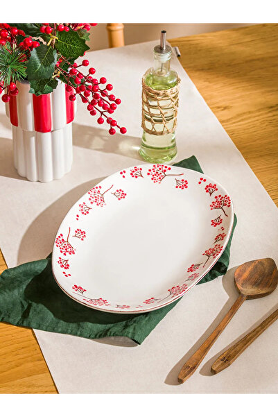 LC Waikiki Lcw Home Mixed Printed Ceramic Salad Plate 36 cm