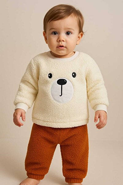 Oz Baby Lamb Plush Winter Unisex Baby Set Girls and Boys Welsoft Clothing Set