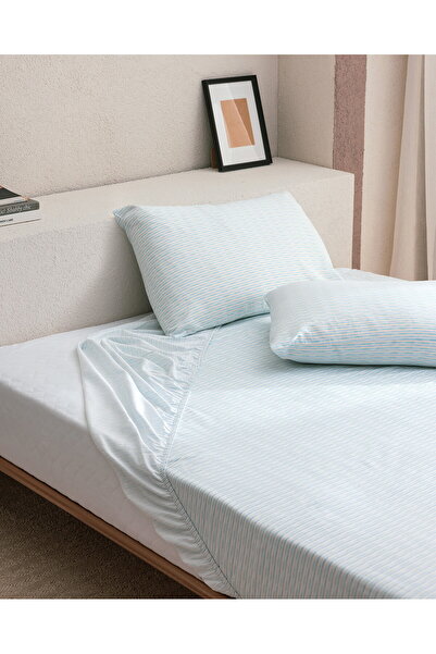 Madame Coco Carlo Doppelbettwäsche-Set aus 100 % Baumwolle mit Print – Türkis