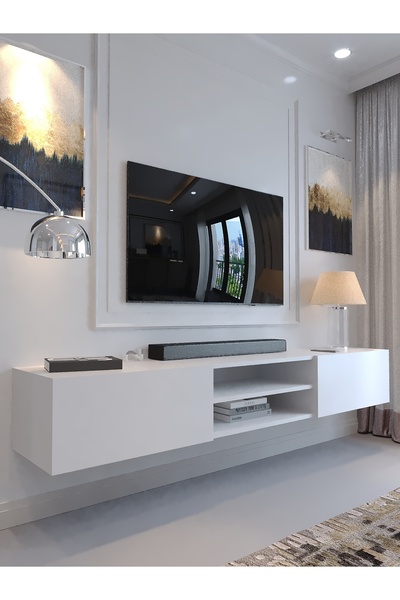 lullaby furniture KARNAVAL DUVARA MONTE TV ÜNİTESİ - DM2004-1 BEYAZ