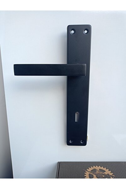 KAİZEN Oda Kapı Kolu - Lama Siyah Mat Kare Aynlı