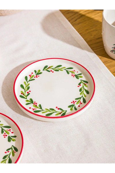 LC Waikiki Lcw Home Karışık Kokina Printed Ceramic Plate Set of 4 16 cm