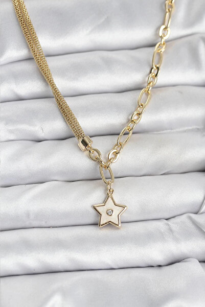 Nacario Mey Import ®   Gold Color Brass Star Model Women's Necklace