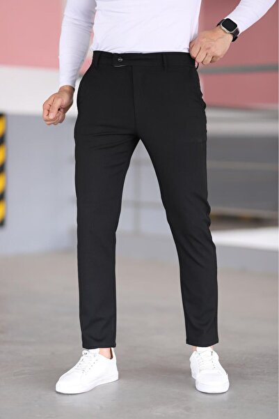 Markasız ucuz Erkek Slim Fit Dar Kesim Esnek Yan Cepli Bilek Boy Canvas Kesim...