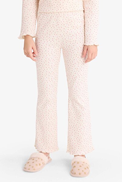 DeFacto Girls' Pajama Set Patterned Long Sleeve Top Long Bottom F7290A825Au