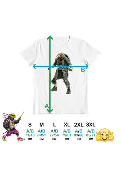 OEM Men's T-Shirt Teenage Mutant Ninja Turtles Michelangelo Ninjutsu Mutant