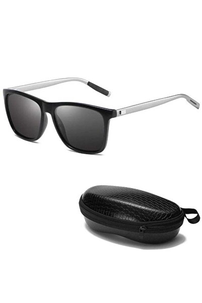 Generic Square Sunglasses Unisex Vintage Retro Rectangle with Case