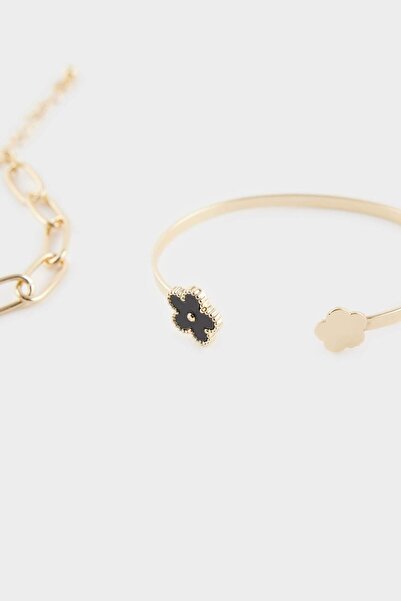 DeFacto Women's 2-Piece Gold Bracelet Bracelet G1259Axns