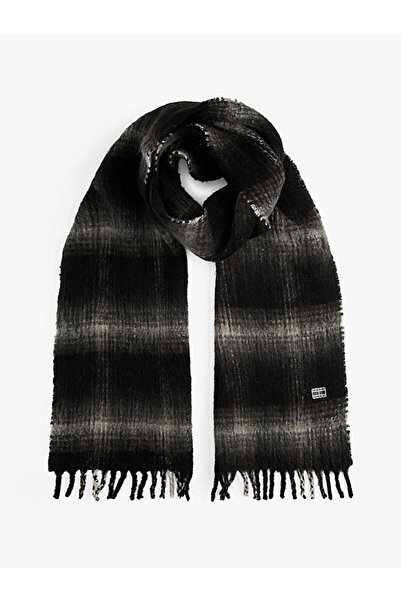 Tommy Hilfiger Th Crest Check Scarf with Wool