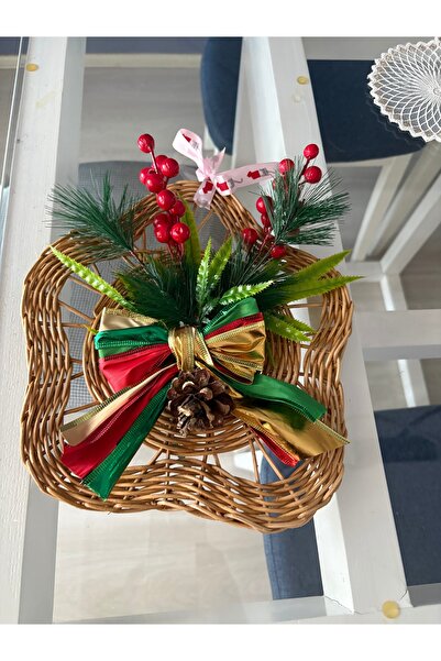 Hasır Rattan yeni yıl kapı süsü